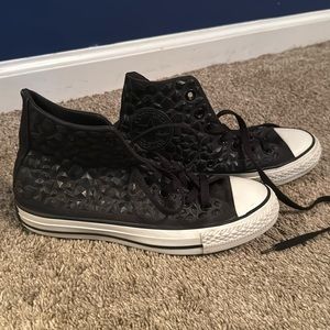 Jeweled converse high tops